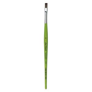 Synthetic Brush - da Vinci Fit Synthetic Paint Brush, with Matt Green Handle - Flat, Series 374 Size 6