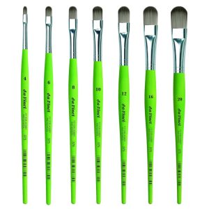 Synthetic Brush - da Vinci Fit Synthetic Paint Brush, with Matt Green Handle - Filbert, Series 375 Size 12