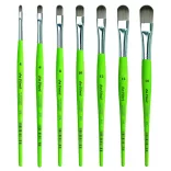 Synthetic Brush - da Vinci Fit Synthetic Paint Brush, with Matt Green Handle - Filbert, Series 375 Size 20