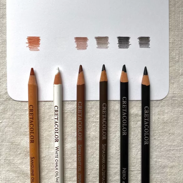 Pittceruza készlet - Cretacolor Oil Pencil Drawing Set 6pcs