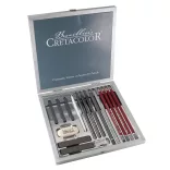 Grafikai készlet - Cretacolor Silver Graphite Box set - fadobozban