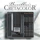 Grafikai készlet - Cretacolor Black Box Charcoal Drawing Set - 20db