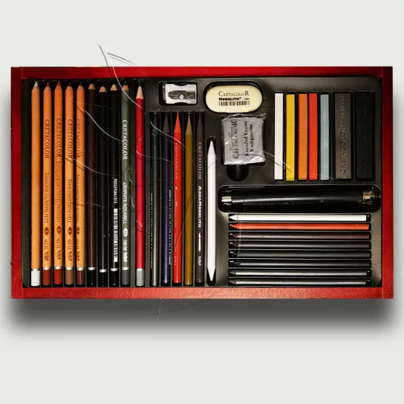 Grafikai készlet - Cretacolor Ultimo Wooden box set 35+1pcs