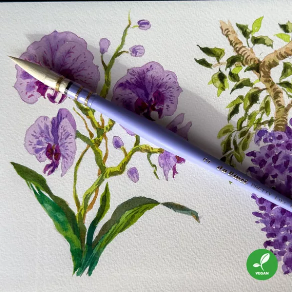 Ecset, akvarellecset - Da Vinci Da Vinci Watercolour Brush & Wash Brush Pretty Lili edition 493 - 2