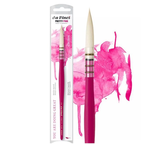 Ecset, akvarellecset - Da Vinci Da Vinci Watercolour Brush & Wash Brush Pretty Pink edition 494 - 2