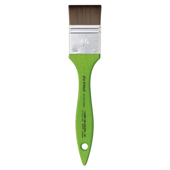 Synthetic Large Area vBrush - da Vinci Fit Synthetic Paint Brush, with Matt Green Handle - Broad brush, Series 5073 Size 40