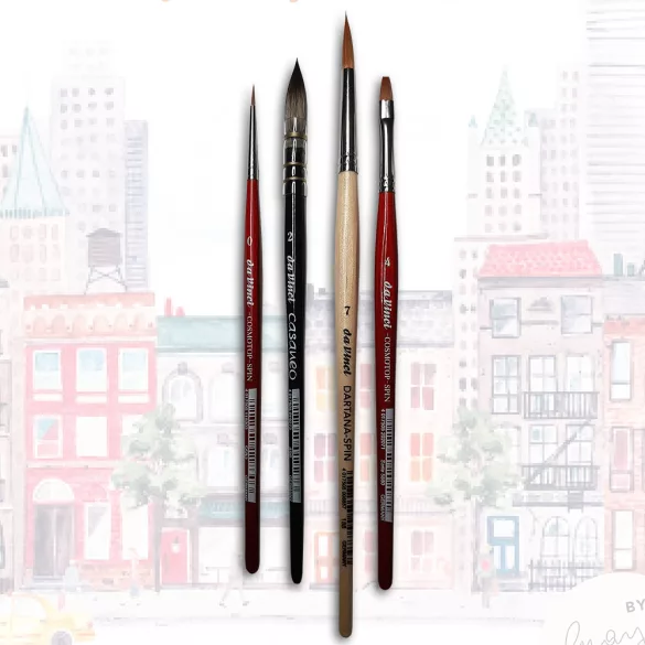 Watercolour Brush Set 4pcs - Da Vinci Urban Watercolor Jouney 5601