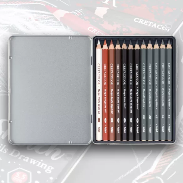 Cretacolor The X-Skectch Mega Pencils Drawing Set 12pcs