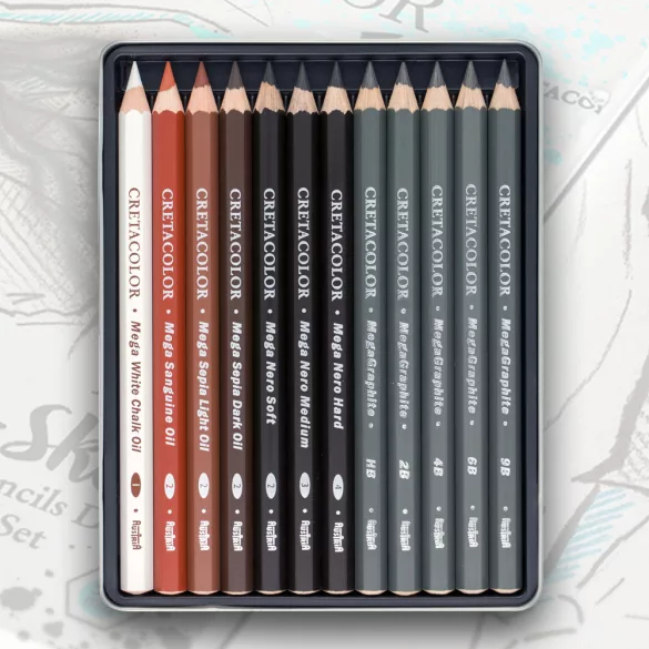 Cretacolor The X-Skectch Mega Pencils Drawing Set 12pcs
