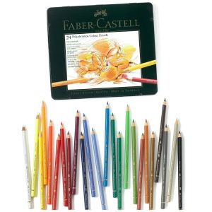 Színesceruza készlet - Faber-Castell Polychromos fémdobozban - 24 db