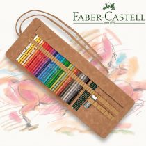   Polychromos colour pencil - Faber-Castell pencil roll, filled, 34 pieces