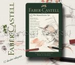 Grafikai készlet - Faber-Castell Pitt Monochrome Set 12pcs