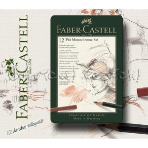 Grafikai készlet - Faber-Castell Pitt Monochrome Set 12pcs