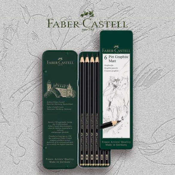 Grafitceruza készlet - Faber-Castell 9000 Art Set Tin 2H-8B 6pcs