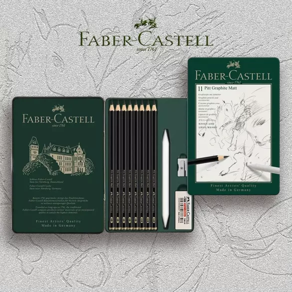 Graphite Pencil Set - Faber-Castell 6 Pitt Graphite Matt