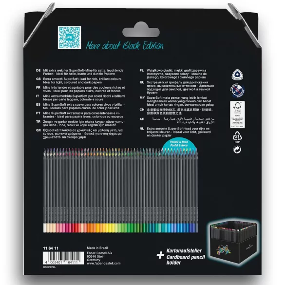 Színesceruza készlet - Faber-Castell Black Edition 24db-os