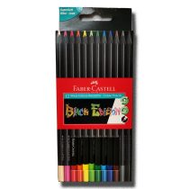   Coloured Pencil Set - Faber-Castell Black Edition colour pencils, cardboard box of 12