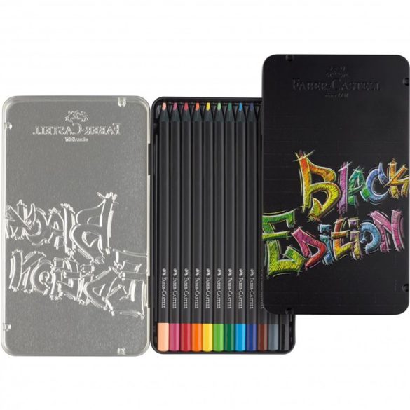 Faber-Castell Colour Pencils Black Edition tin 12pcs