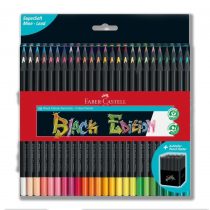   Coloured Pencil Set - Faber-Castell Black Edition colour pencils, cardboard box of 50
