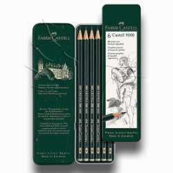 Grafitceruza készlet - Faber-Castell 9000 Art Set Tin 6pcs