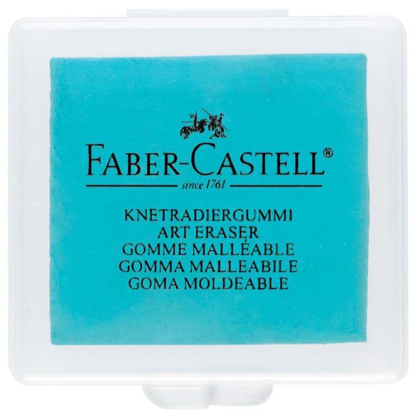Radír - Faber-Castell Monopol - gyurmaradír MŰANYAG TOKBAN! - türkiz