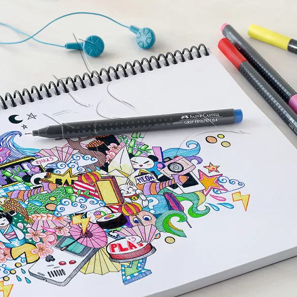 Faber-Castell 20 Grip Finepen 0.4mm Set