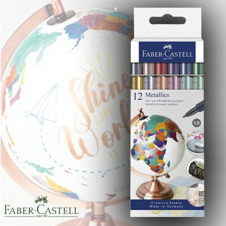 Filckészlet - Faber-Castell Metallics Pen Set 12pcs