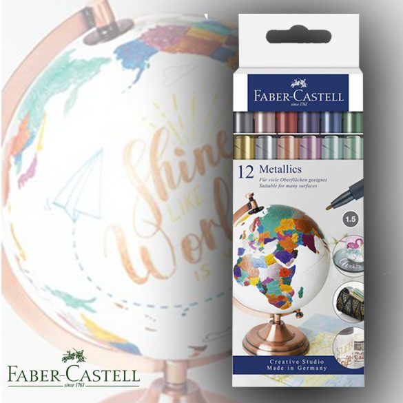 Filckészlet - Faber-Castell Metallics Pen Set 12pcs