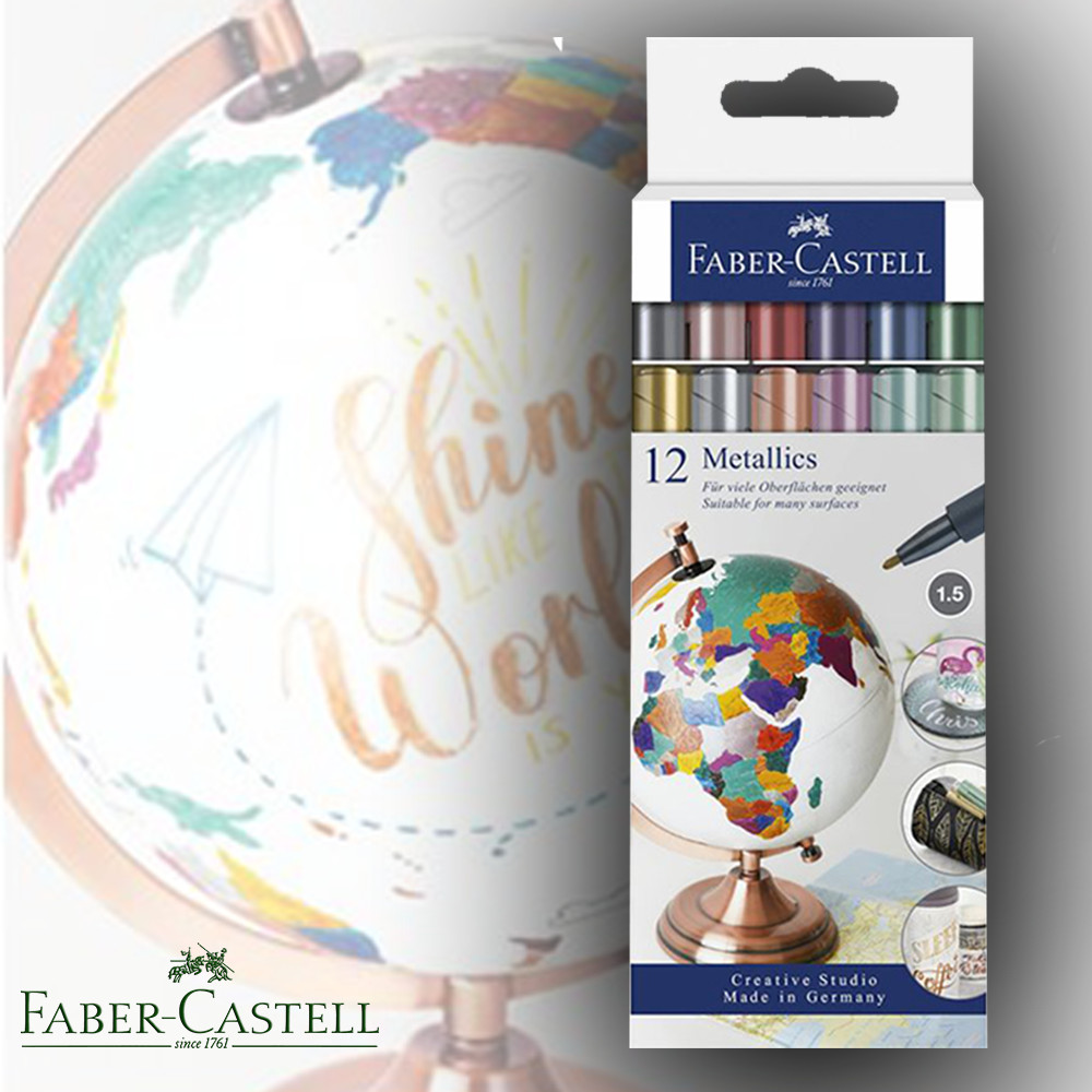 Faber-castell Metallics Pen Set 12pcs - Art Supply Store And