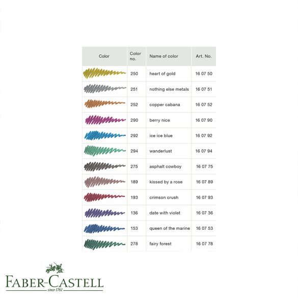 Filckészlet - Faber-Castell Metallics Pen Set 12pcs