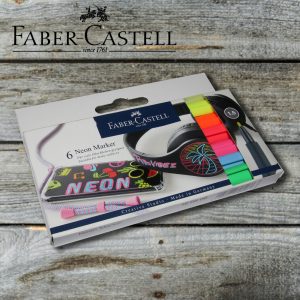 Neon marker, cardboard wallet of 6pcs - Faber-Castell