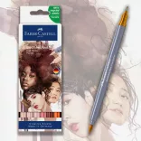Filckészlet-Art and Graphic kétvégű aquarell filctoll 6db-os GOLDFABER AQUA "Portré"