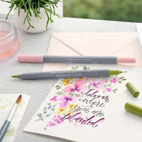 Filckészlet-Art and Graphic kétvégű aquarell filctoll 6db-os GOLDFABER AQUA "Levelezés"