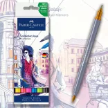 Filckészlet-Art and Graphic kétvégű aquarell filctoll 6db-os GOLDFABER AQUA "Basic"