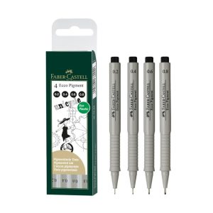 Faber-Castell Ecco Pigment Fineliner Set - 4pcs - Unicycle