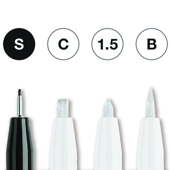 Filckészlet - Faber-Castell 4 Pitt Artist Pens Black&White