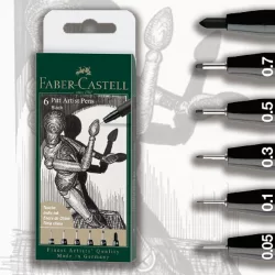 Filckészlet - Faber-Castell 6 Pitt Artist Pens Manga Shonen Set