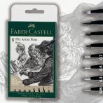 Faber- Castell 8 Pitt Artist Pens - Black