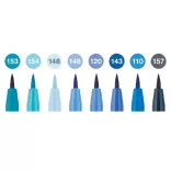 Faber- Castell 8 Pitt Artist Pens - The Blues