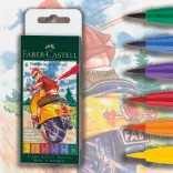 Faber-Castell Pitt Artist Pen Brush India ink pen, wallet of 6, Colour wheel