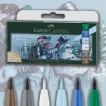 Faber-Castell Pitt Artist Pen Brush India ink pen, wallet of 6 - Winterlude