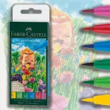 Faber-Castell Pitt Artist Pen Brush India ink pen, wallet of 6, Springtime