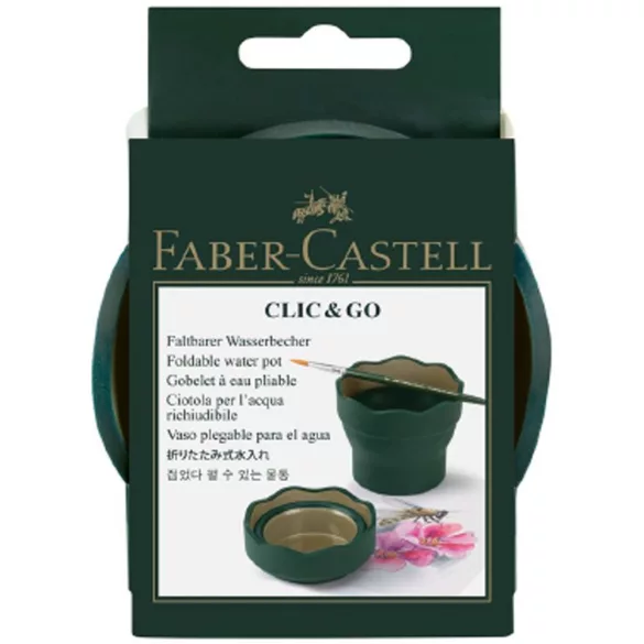 Water cup - Faber-Castell Clic&Go - Dark Green