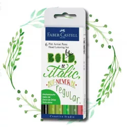   Filckészlet - Faber-Castell 6 Pitt Artist Pens Hand Lettering Set