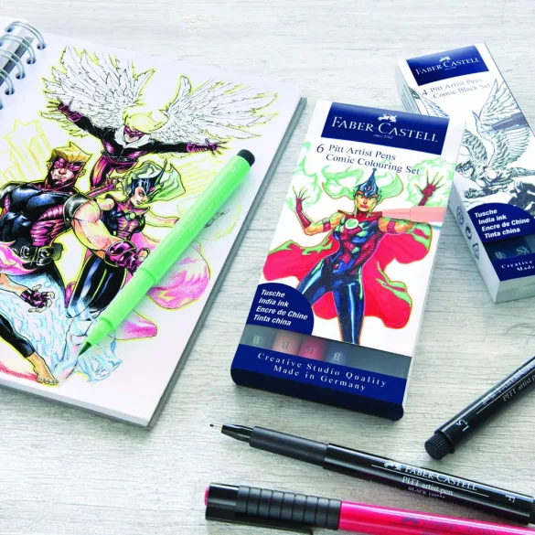 Artist Pens Comic Colouring Set - Faber-Castell - 6pcs