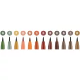 Faber-Castell Pitt Artist Pen Brush India ink pen, set of 12, Earth tones