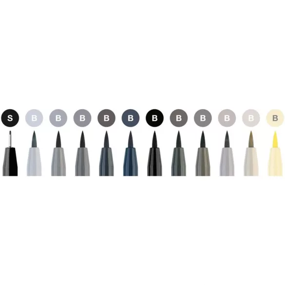 Filc készlet Faber-Castell 12 Pitt Artist Pen Set - Earth tones