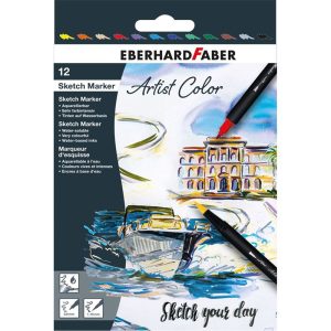 Eberhard-Faber Artist Color Sketch Marker, cardboard box of 12 colours