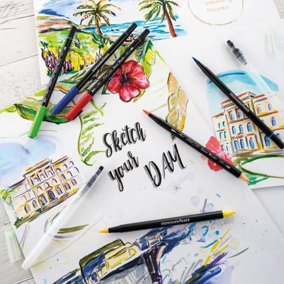 Filckészlet - Faber-Castell 6 Pitt Artist Pens Manga Shonen Set