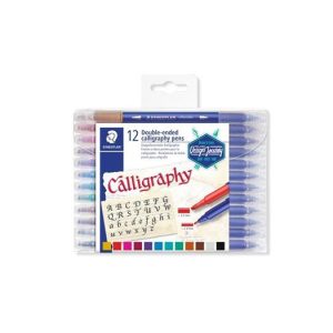 Kalligrafikus marker készlet, 2,0/3,5 mm, kétvégű - STAEDTLER 12 színű készlet